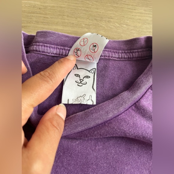 Ripndip World on Fire Tee Purple Cat SZ S - Picture 3 of 9